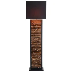 Wohnen Rechteck Design Stehleuchte in Schwarz - Orthos