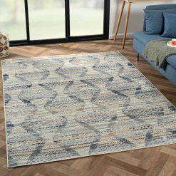 Wohnen Rechteck Teppich 240x170 mehrfarbig gemustert - Princey