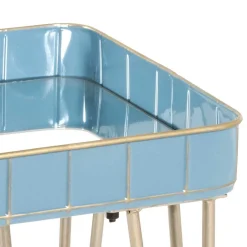 Wohnen Braune Möbel|Glasmöbel*Rechteckiger Beistelltisch mit Spiegelglas Platte - Fire