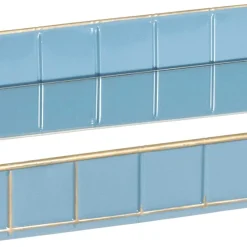 Wohnen Braune Möbel|Glasmöbel*Rechteckiger Beistelltisch mit Spiegelglas Platte - Fire