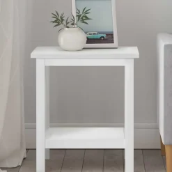 Wohnen Rechteckiger Beistelltisch in Weiß lackiert - Lydia