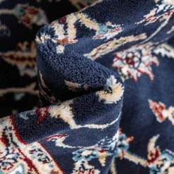 Wohnen Orientalische Möbel|Teppiche*Rechteckiger Orient Teppich in Dunkelblau & Creme - Pandau