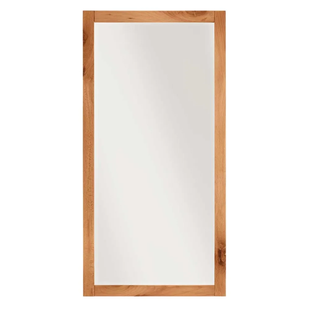 Wohnen Rechteckiger Spiegel mit Massivholz Rahmen - Dimphi