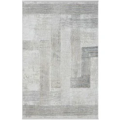 Wohnen Rechteckiger Teppich in Creme und Hellgrau - Sascora