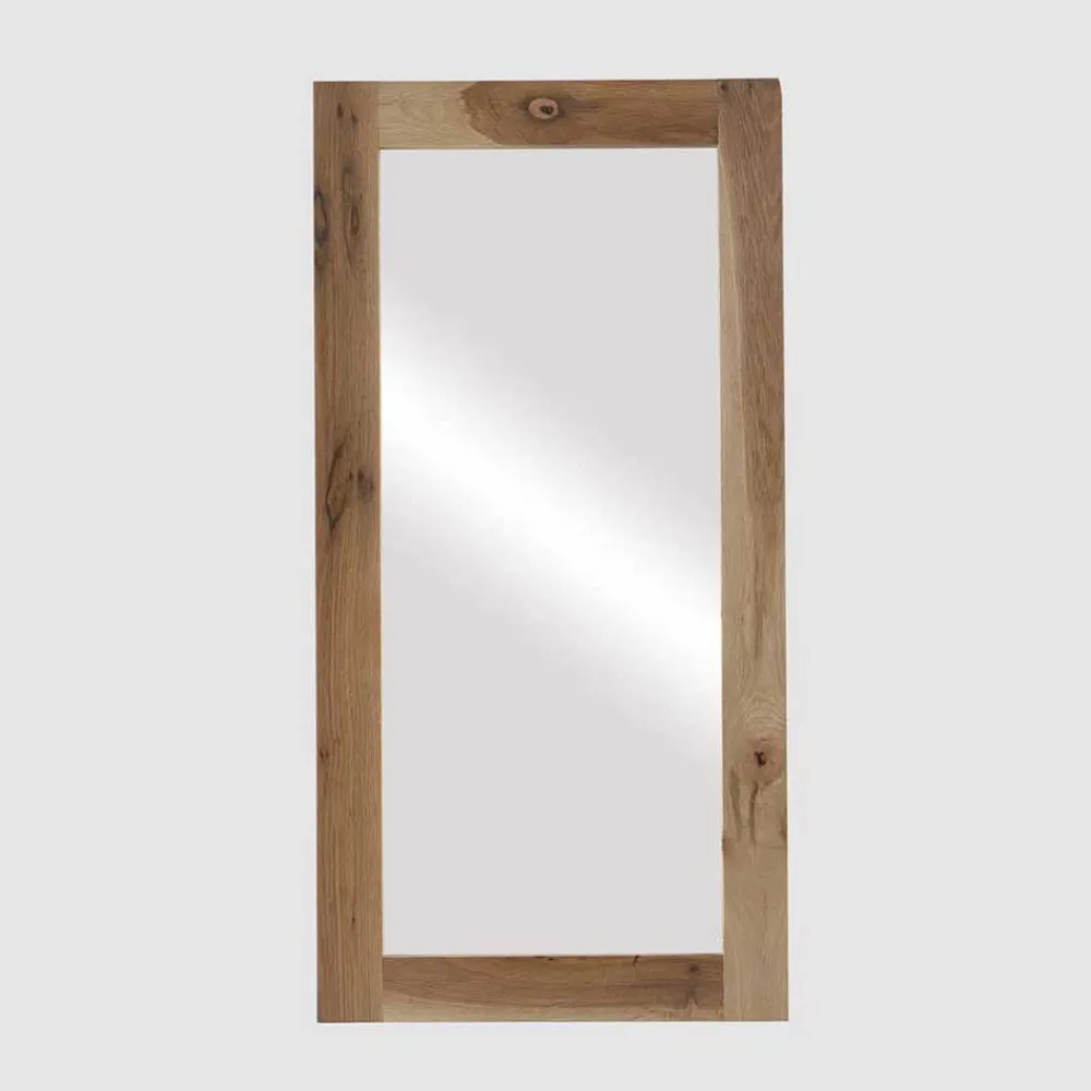 Wohnen Rechteckiger Wandspiegel mit Holzrahmen - Alsbetas