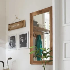 Wohnen Rechteckiger Wandspiegel mit Holzrahmen - Alsbetas