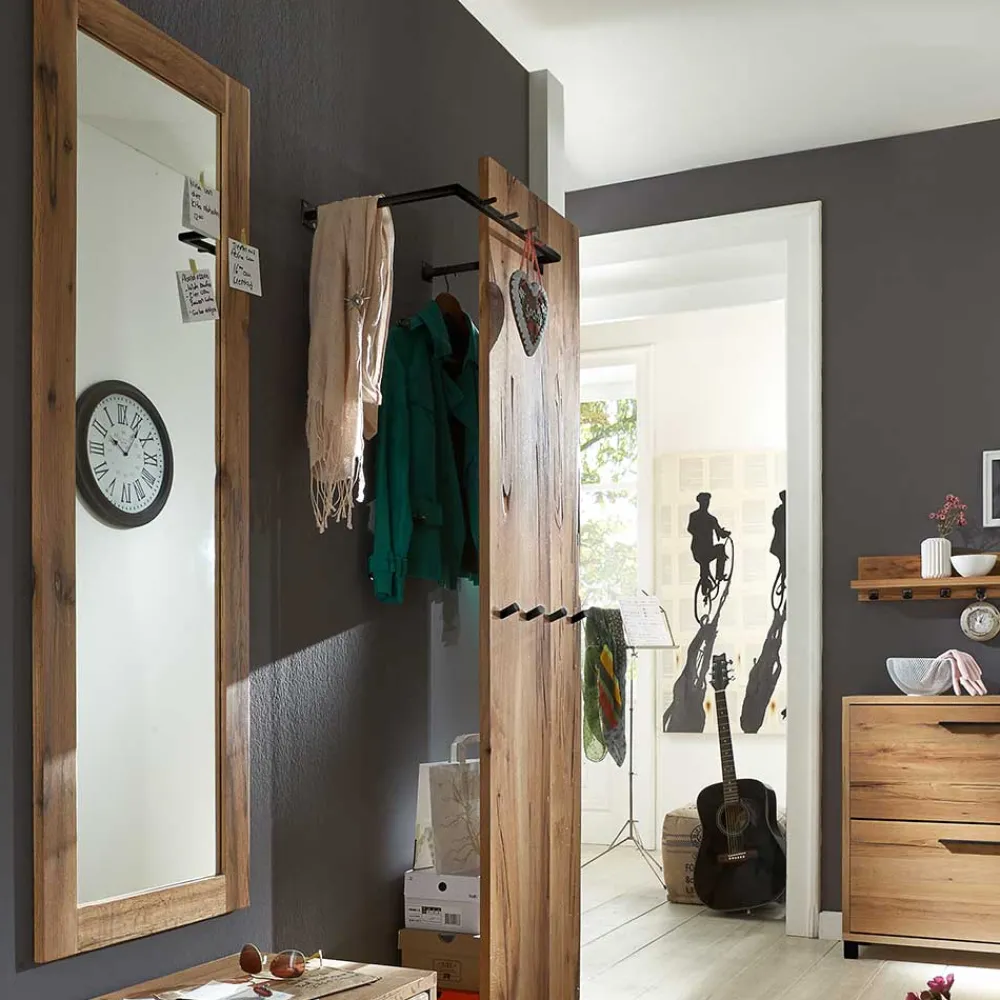 Wohnen Rechteckiger Wandspiegel mit Holzrahmen - Alsbetas