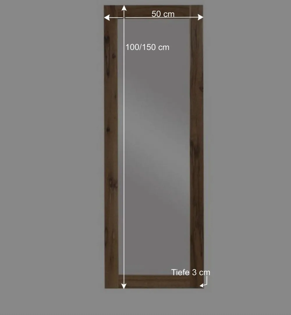 Wohnen Rechteckiger Wandspiegel mit Holzrahmen - Alsbetas