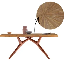 Wohnen Naturholzmöbel|Tische*Recyclingholz Esstisch aus Teak - Ereventas