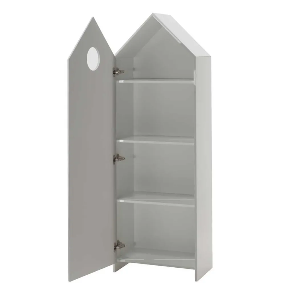 Wohnen Weiße Möbel|Kinderkleiderschränke*Regal & Schrank in Weiß & Grau - Indefiva (zweiteilig)