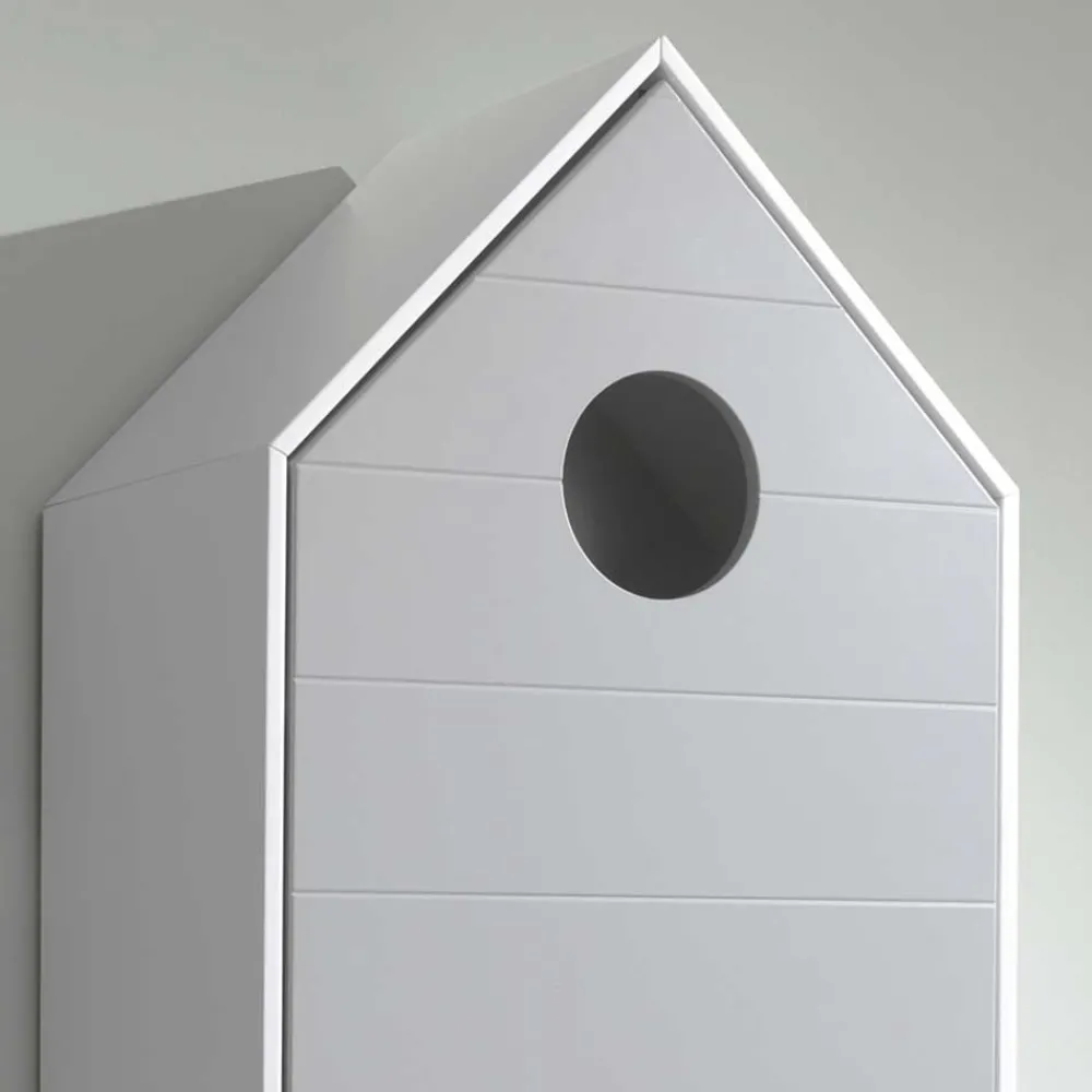 Wohnen Weiße Möbel|Kinderkleiderschränke*Regal & Schrank in Weiß & Grau - Indefiva (zweiteilig)