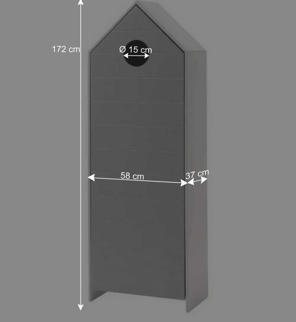 Wohnen Weiße Möbel|Kinderkleiderschränke*Regal & Schrank in Weiß & Grau - Indefiva (zweiteilig)