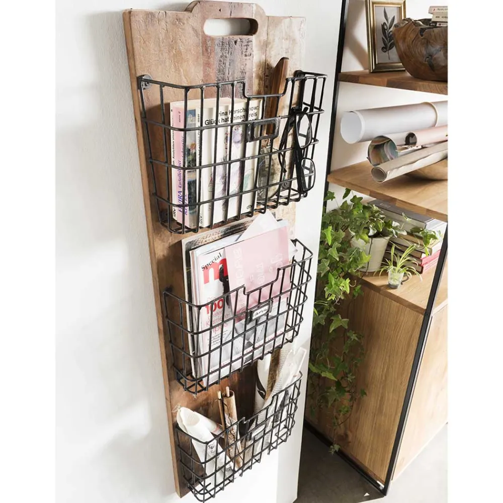 Wohnen Regal aus Altholz mit Gitterkörben - Dosa