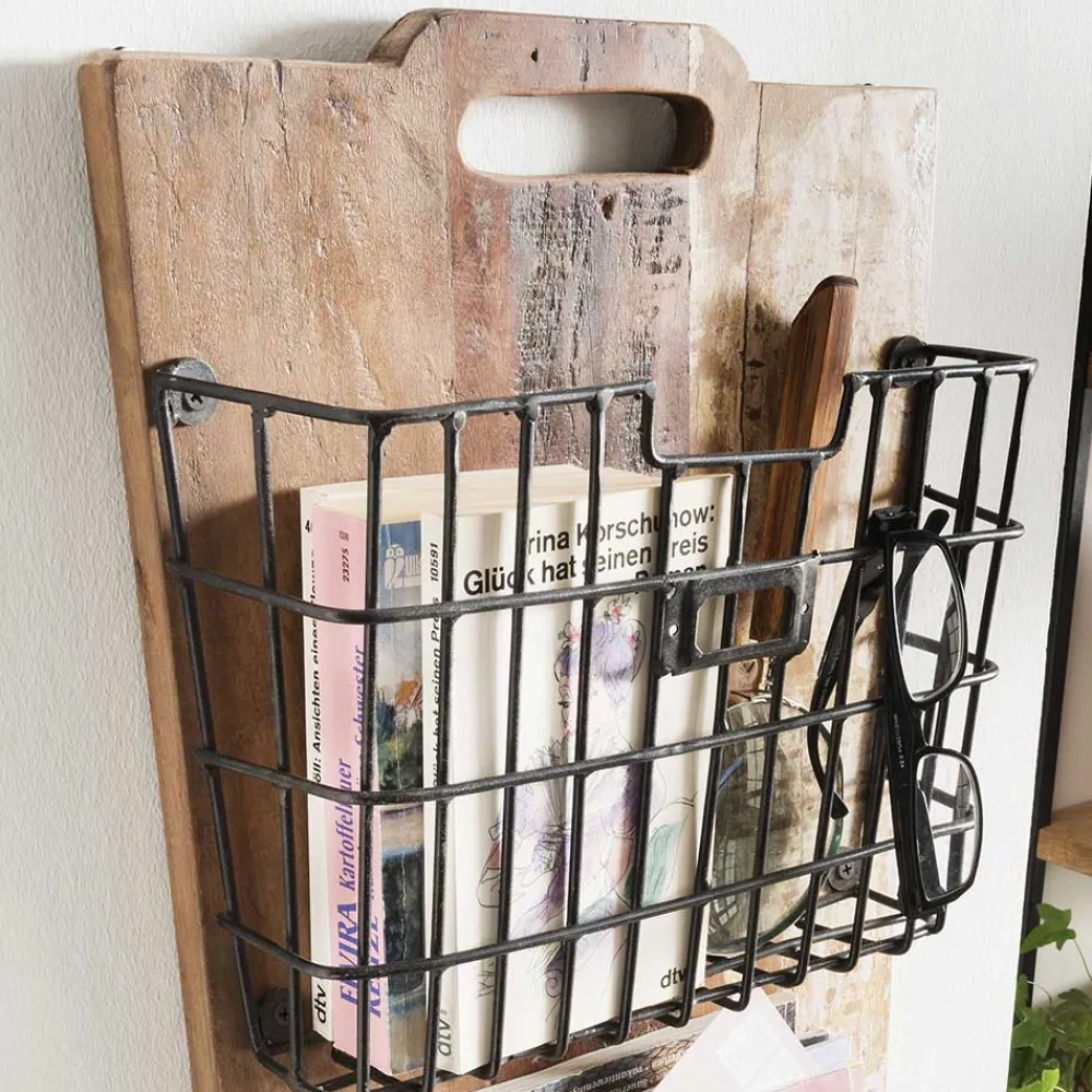 Wohnen Regal aus Altholz mit Gitterkörben - Dosa