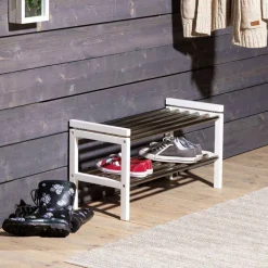 Wohnen Esszimmerregale|Regale*Regal für Schuhe in Weiß & Edelstahl - Gorfu