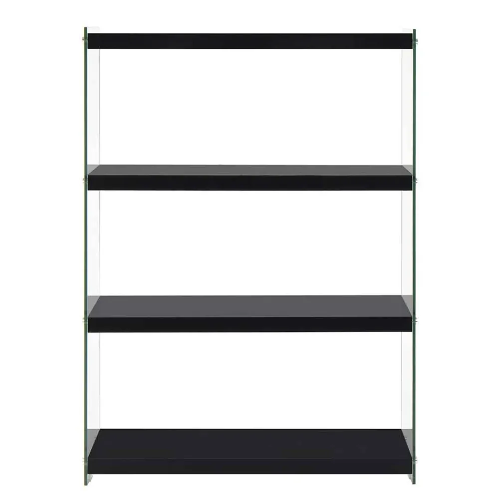 Wohnen Regal in Hochglanz Schwarz & Transparent - Viverone