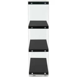 Wohnen Regal in Hochglanz Schwarz & Transparent - Viverone