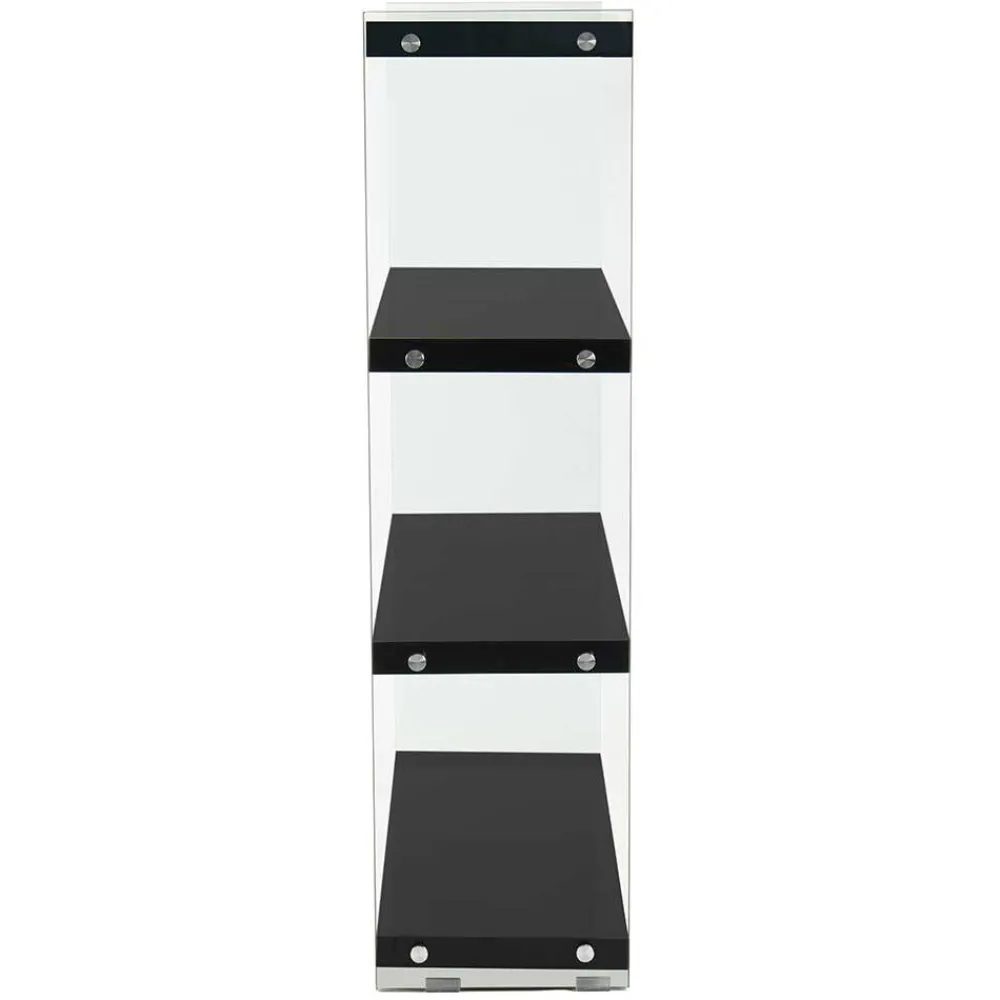 Wohnen Regal in Hochglanz Schwarz & Transparent - Viverone