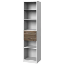 Wohnen Esszimmerregale|Regale*Regal in Weiß & Eiche verwittert Dekor - Liesca