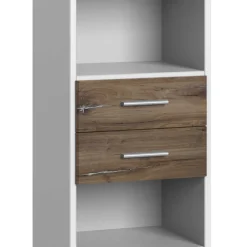 Wohnen Esszimmerregale|Regale*Regal in Weiß & Eiche verwittert Dekor - Liesca