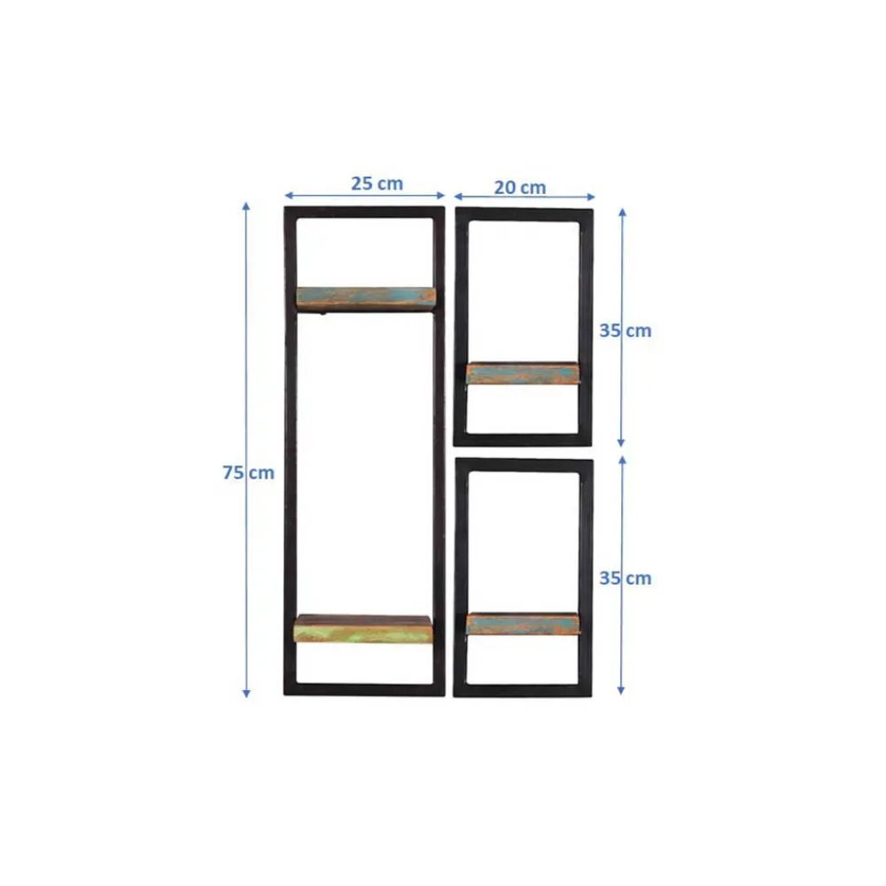 Wohnen Esszimmerregale|Regale*Regal Kombi im Shabby Chic Stil - Jamaica (dreiteilig)