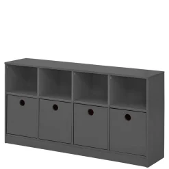 Kinder Wohnen Regal mit 4 Fächern und 4 Boxen - Buleta