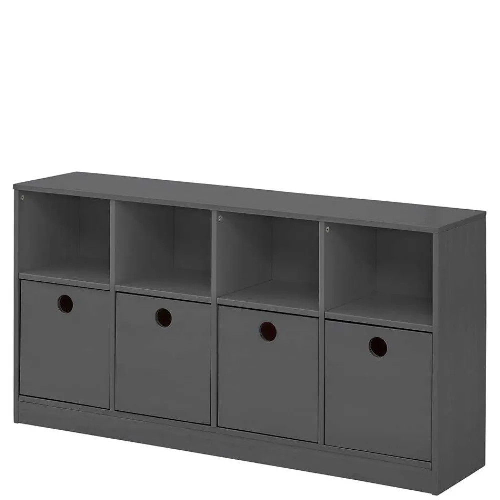 Kinder Wohnen Regal mit 4 Fächern und 4 Boxen - Buleta