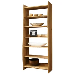 Wohnen Regal mit Baumkante aus Eiche Massivholz - Avidora