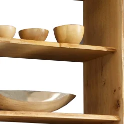 Wohnen Regal mit Baumkante aus Eiche Massivholz - Avidora