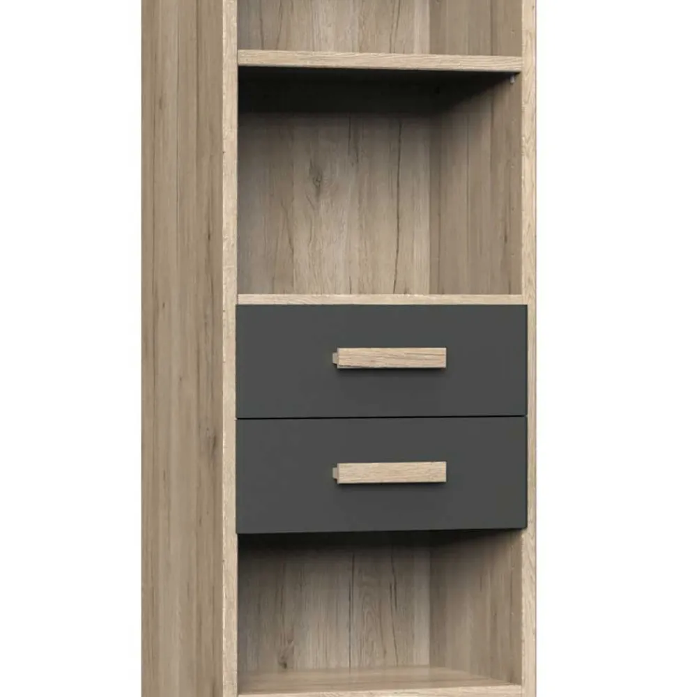 Wohnen Regal mit fünf Fächern & zwei Schubladen - Jilamenda