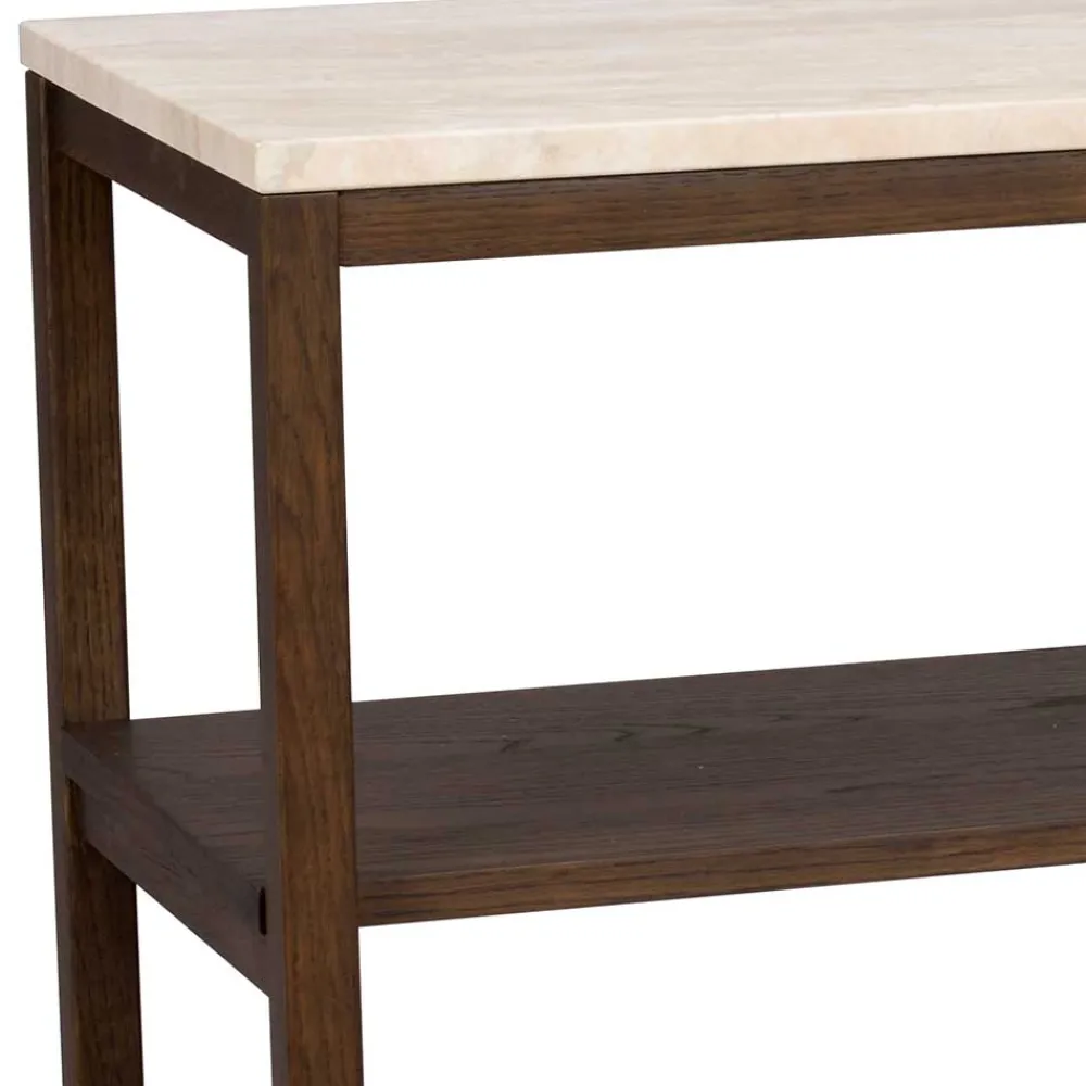 Wohnen Esszimmerregale|Paravents*Regal mit Travertin Deckplatte in Beige - Thani