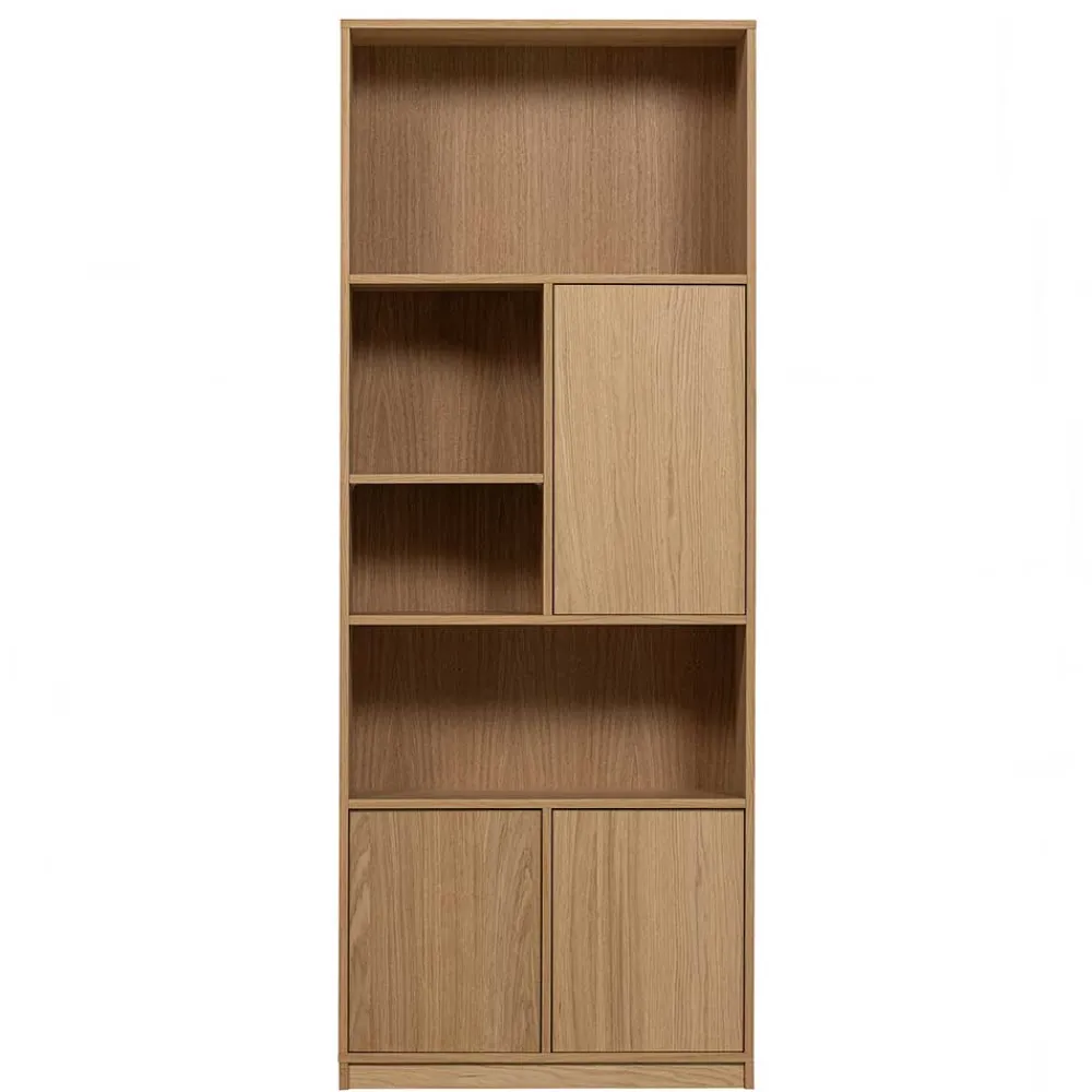 Wohnen Regal mit vier Fächern und drei Türen - Ewana