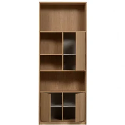 Wohnen Regal mit vier Fächern und drei Türen - Ewana