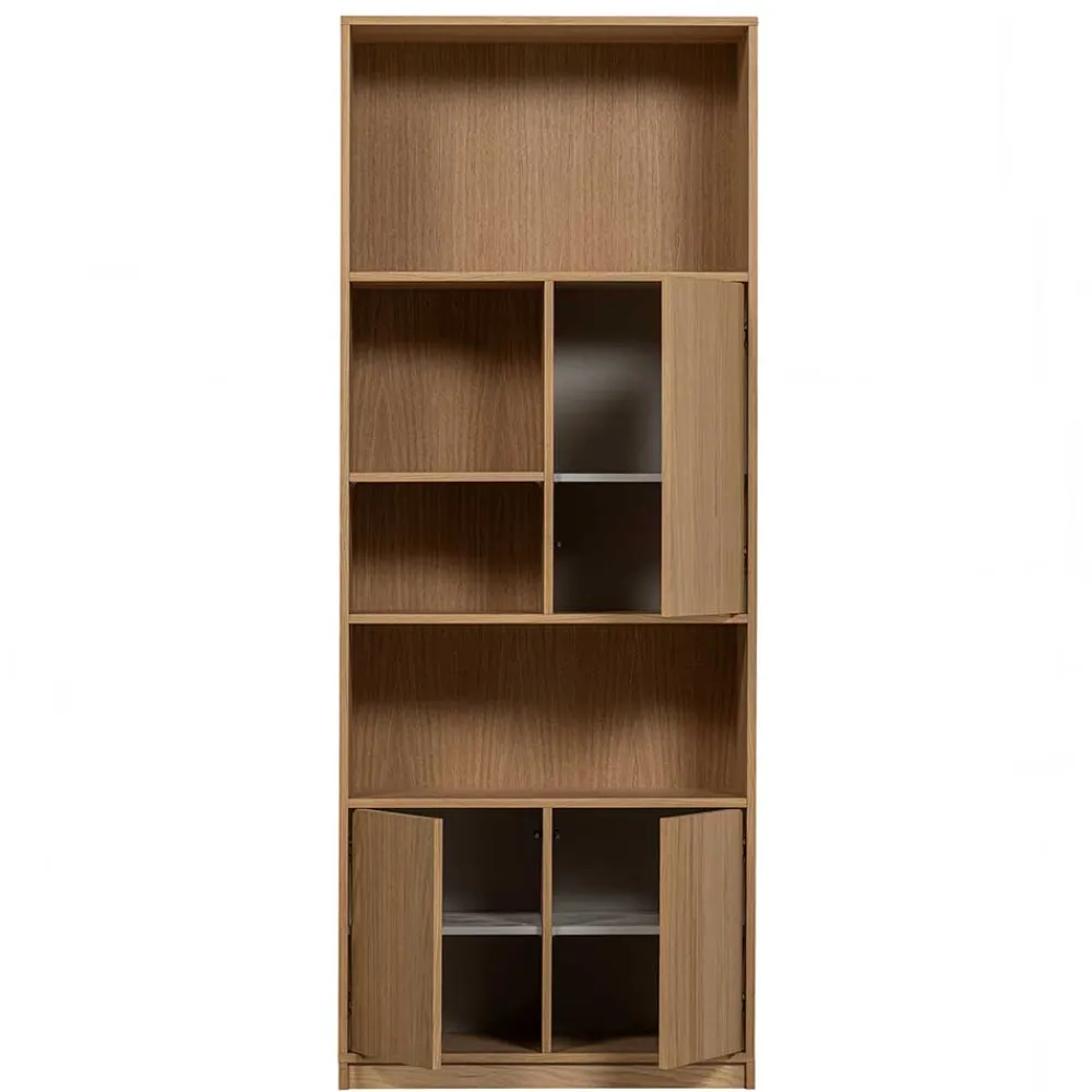 Wohnen Regal mit vier Fächern und drei Türen - Ewana