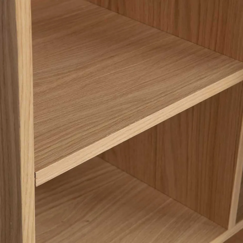 Wohnen Regal mit vier Fächern und drei Türen - Ewana