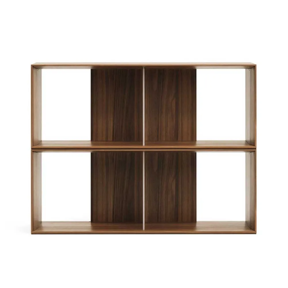 Wohnen Regalmodul Duo in Nussbaum - Kiara (zweiteilig)