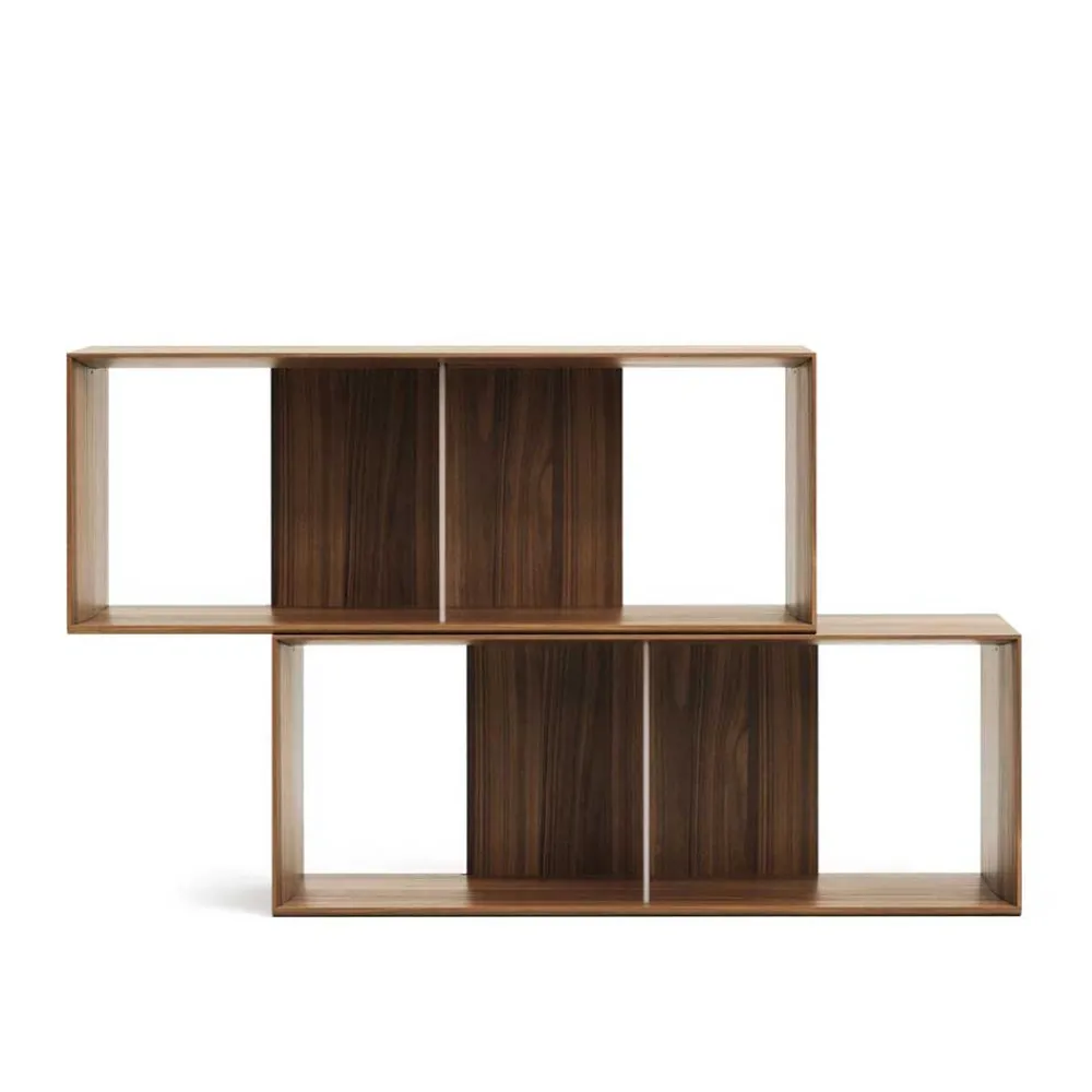 Wohnen Regalmodul Duo in Nussbaum - Kiara (zweiteilig)