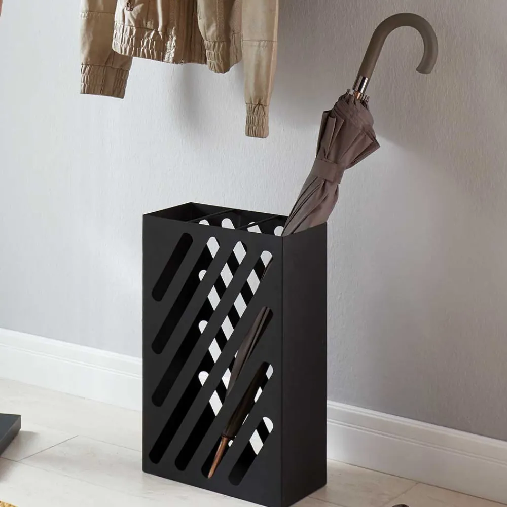 Wohnen Schirmständer*Regenschirmständer aus schwarzem Metall - Nikosia