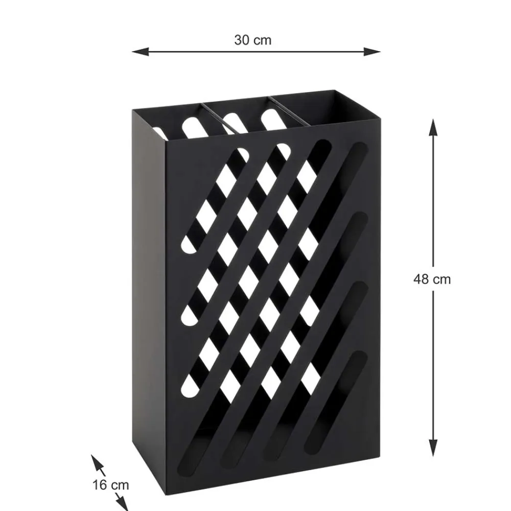Wohnen Schirmständer*Regenschirmständer aus schwarzem Metall - Nikosia