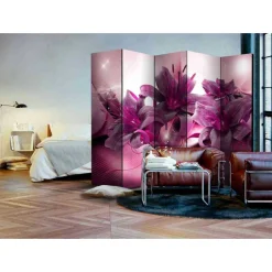 Wohnen Graue Möbel|Paravents*Reizvoller Leinwand Paravent in Violett - Fanito