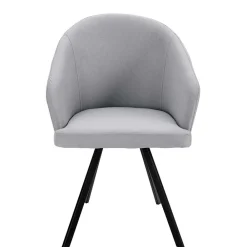 Wohnen Retro Armlehnenstühle in Hellgrau - Dranico (2er Set)