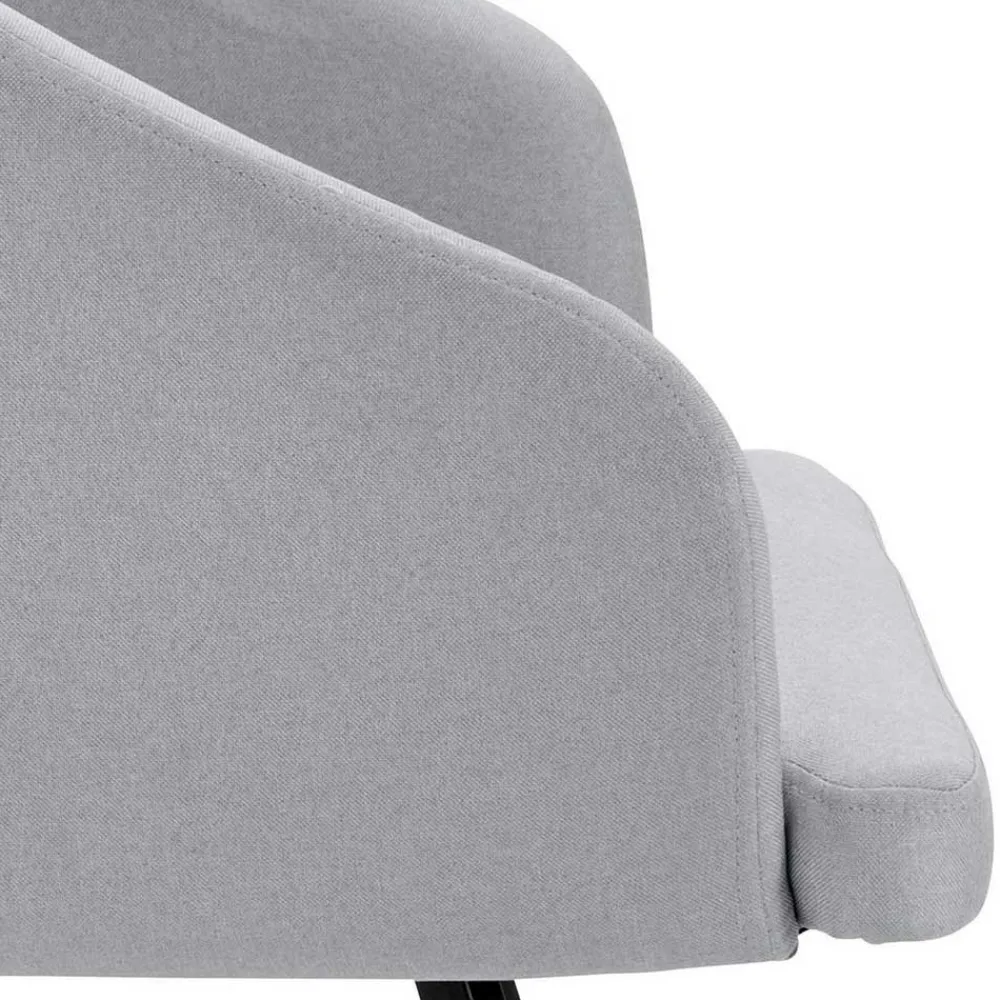 Wohnen Retro Armlehnenstühle in Hellgrau - Dranico (2er Set)