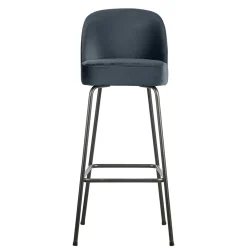 Wohnen Retro Möbel|Barhocker*Retro Bar Stuhl in Petrol Blau Samt - Plicardo