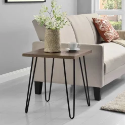 Wohnen Retro Beistelltisch in Walnuss Holzoptik - Aberdeen