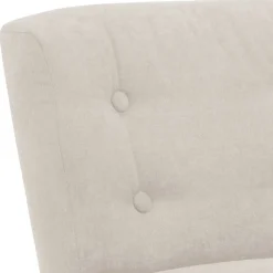 Wohnen Retro Cocktailsessel in Beige und Buche - Cranzo