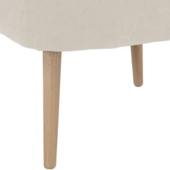 Wohnen Retro Cocktailsessel in Beige und Buche - Cranzo