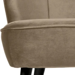 Wohnen Retro Couch in Khaki Samtstoff - Griffina