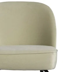 Wohnen Retro Möbel|Sessel & Hocker*Retro Design Barstuhl in Graugrün Samt - Ilussiana