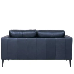 Wohnen Retro Design Ledercouch in Schwarz - Griffina