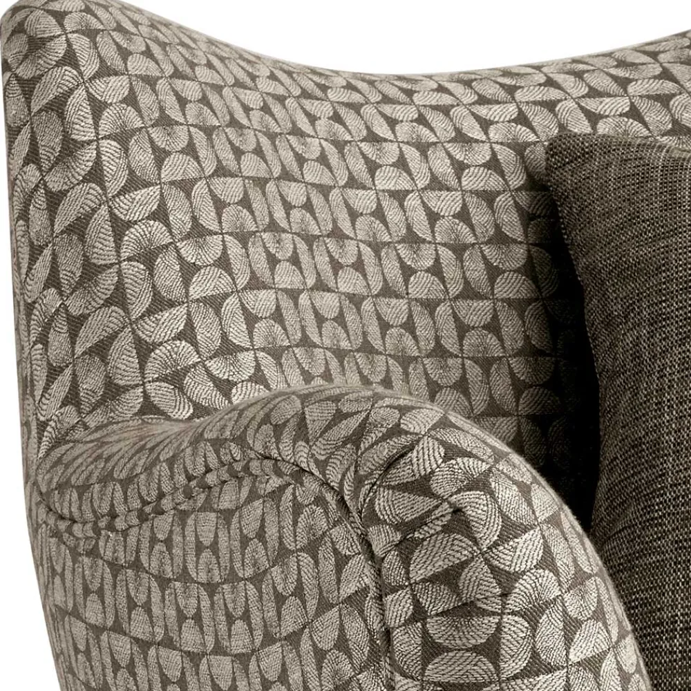 Wohnen Retro Designsessel in Beige und Braun gemustert - Regiovs